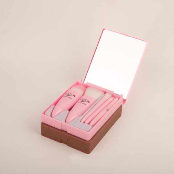 SET DE BROCHAS POR 5 PCS CON ESTUCHE RIGIDO Y ESPEJO - Image 2
