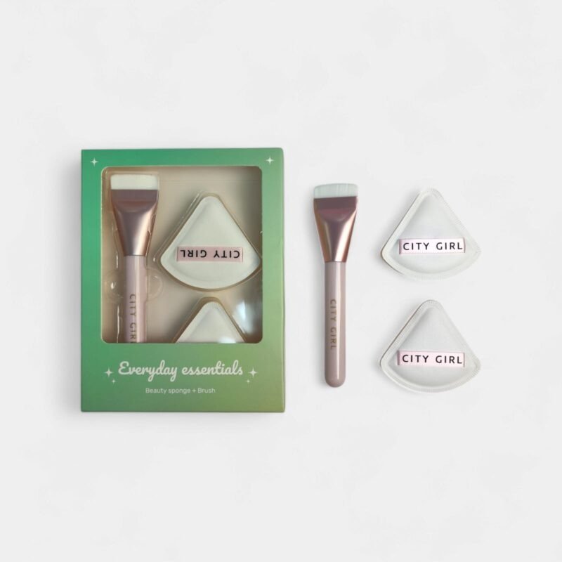 KIT DE ESPONJA + BROCHA PARA MAQUILLAJES