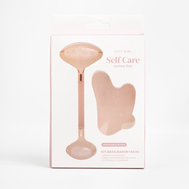 PIEDRA JADE MAS ROLLER FACIAL PINK