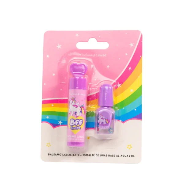 SET BALSAMO LABIAL + ESMALTE DE UÑAS ARCOIRIS