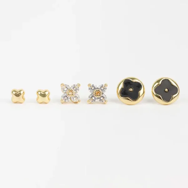 KIT DE 3 AROS BAÑADO EN ORO